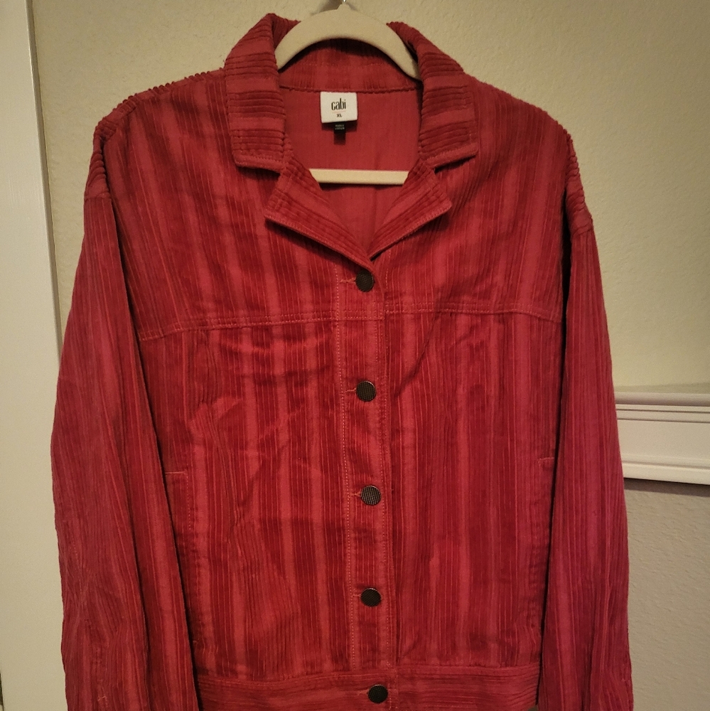 CAbi Women's Vibrant Pink Corduroy Jacket